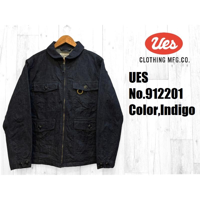 UES ウエス　デニムカバーオール ボタン付き UES（ウエス） 】 オリジナルインディゴデニムカバーオール 再