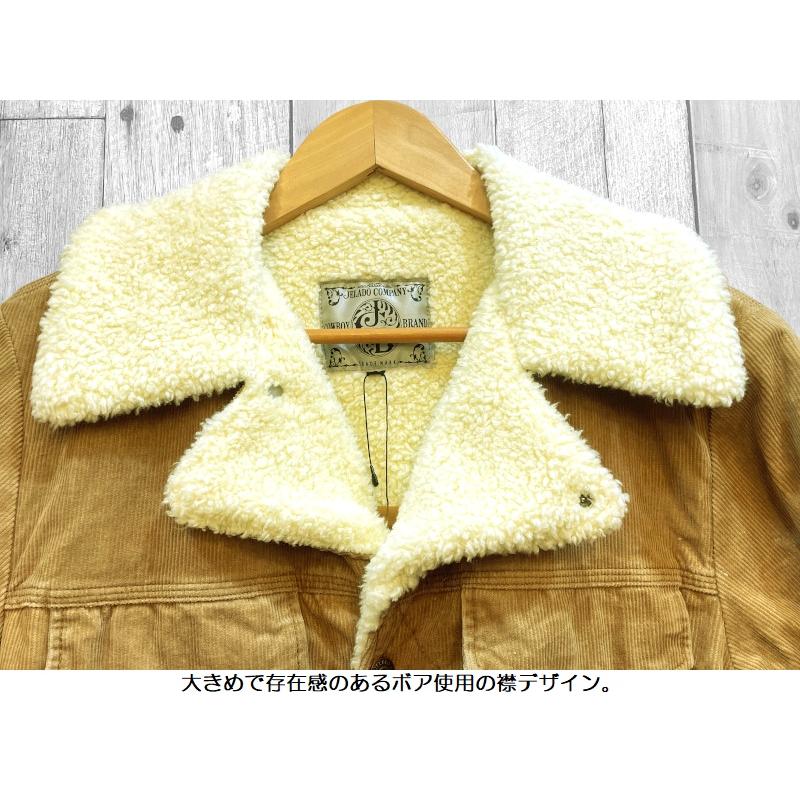 JELADO ホーリースモーク ランチコート コーデュロイ ボア付き JELADO（ジェラード） 'HolySmoke'ランチジャケット JELADO EASY NAVY