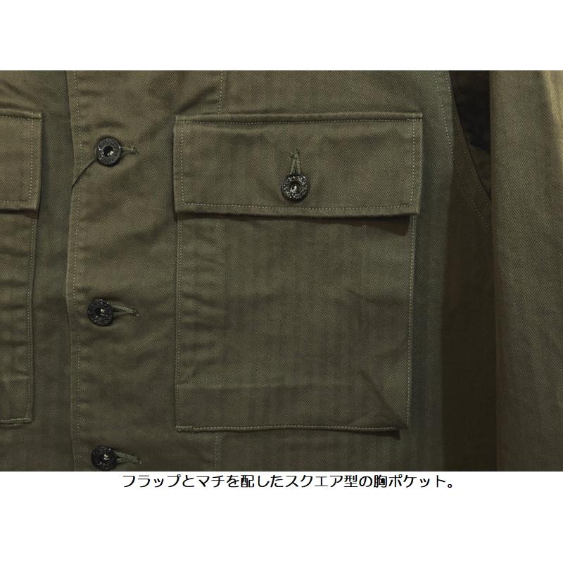 ジェラード 'CM43'ヘリンボーンフィールドジャケット JELADO EASY NAVY CT03443 ミリタリー メンズ アメカジ 国産 日本製 送料無料の画像