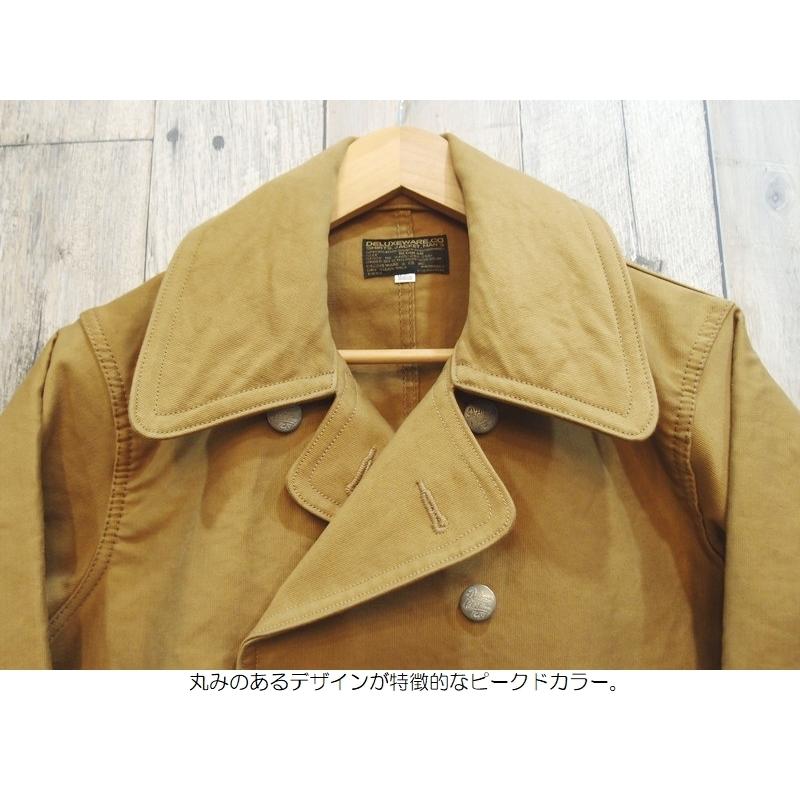 DELUXE WARE /デラックスウエア/アウターコート/Pコート/美品 DELUXEWARE デラックスウエア 'NAVAL'ミドルピーコート EASY NAVY D-17