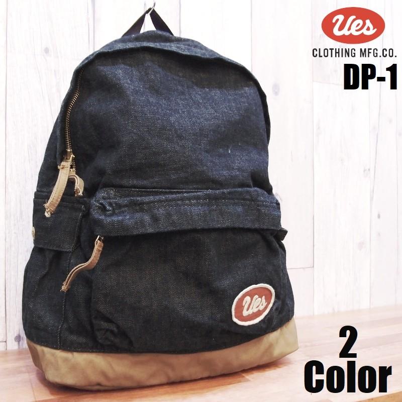 UES ウエス 'UES'ワッペンデイバッグ EASY NAVY DP-1 デニム
