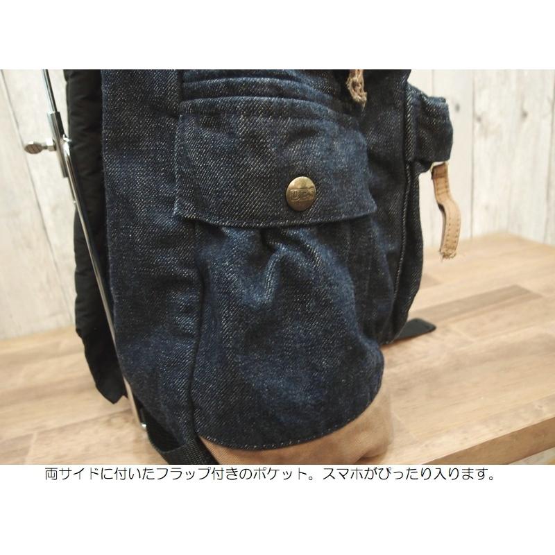 UES ウエス 'UES'ワッペンデイバッグ EASY NAVY DP-1 デニム