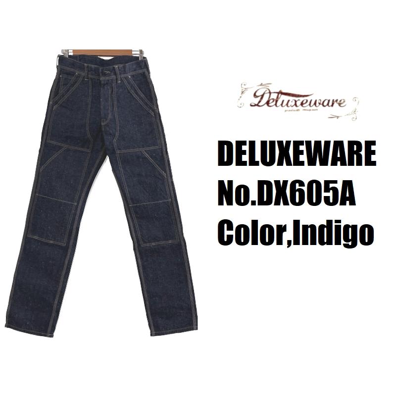 DELUXEWARE（デラックスウエア） ダブルニーデニムパンツ DELUXEWARE