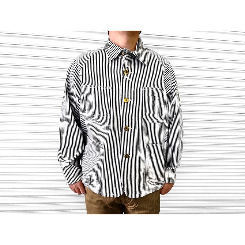 FOB FACTORY FOBファクトリー ヒッコリーカバーオール EASY NAVY FOB FACTORY FOBファクトリー ヒッコリーカバーオール EASY NAVY
