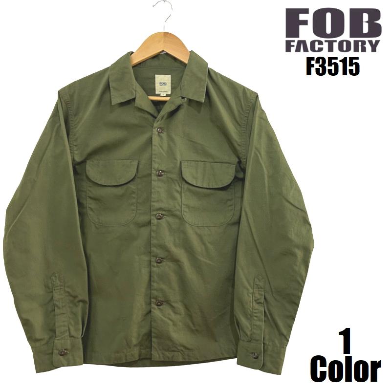 FOBFACTORY エフオービー　オープンカラーシャツ F3515 M FOB FACTORY（エフオービーファクトリー） FOBファクトリー 'VAT DYED