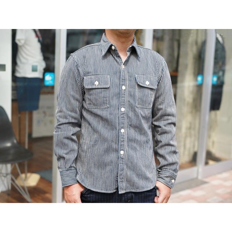 DELUXEWARE（デラックスウエア） ヒッコリーヘビーネルシャツ