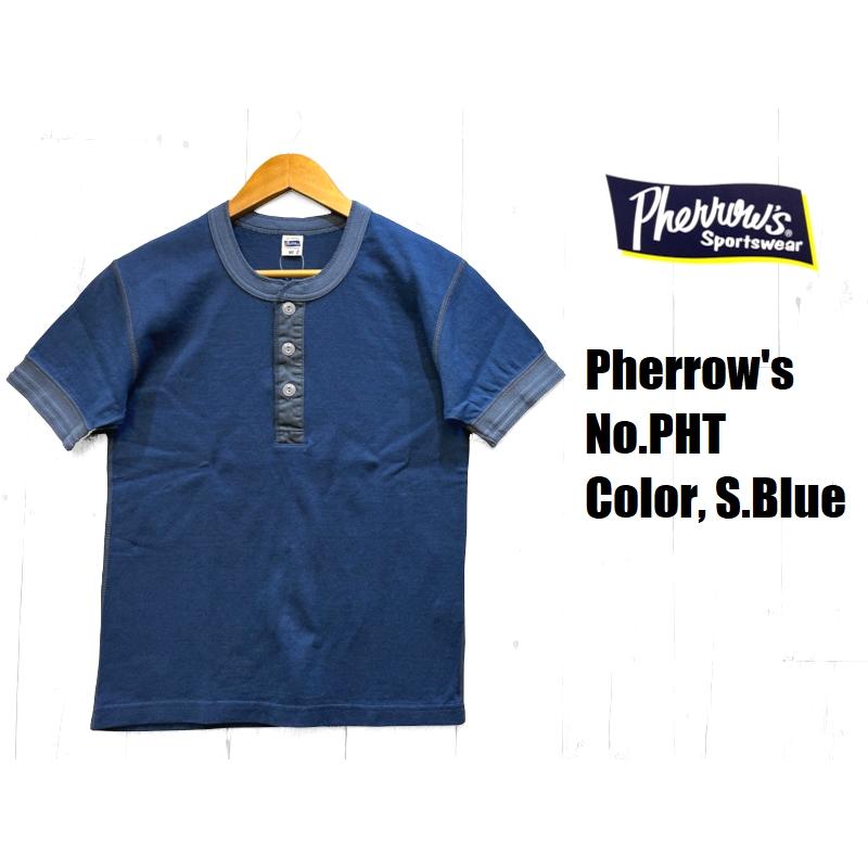 Pherrow's（フェローズ） ヘンリーネックTシャツ Pherrow's EASY NAVY