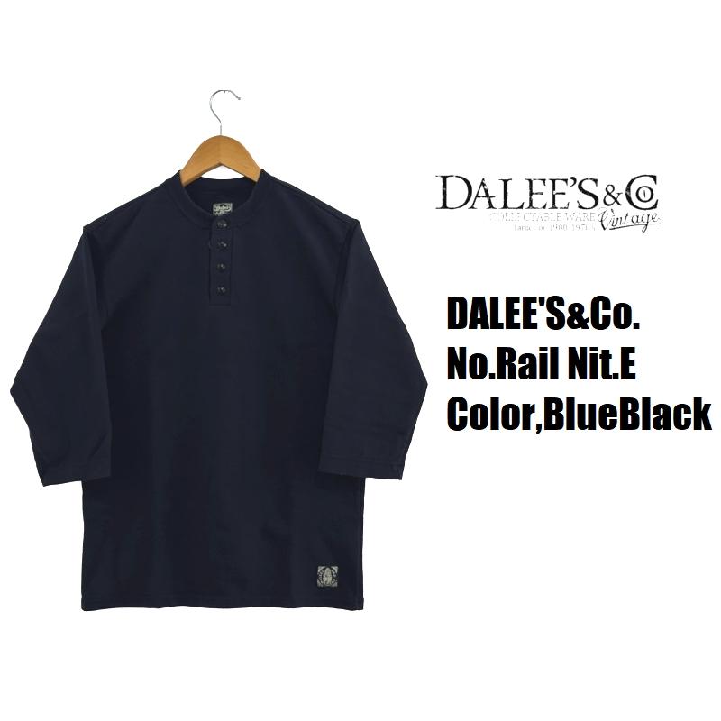ダリーズ＆コー ６部袖レイルニット DALEE'S＆Co デラックスウエア DELUXEWARE EASY NAVY RailNit.E 半袖 国産 日本製 メンズ アメカジ 送料無料 | ダリーズ＆コー | 01