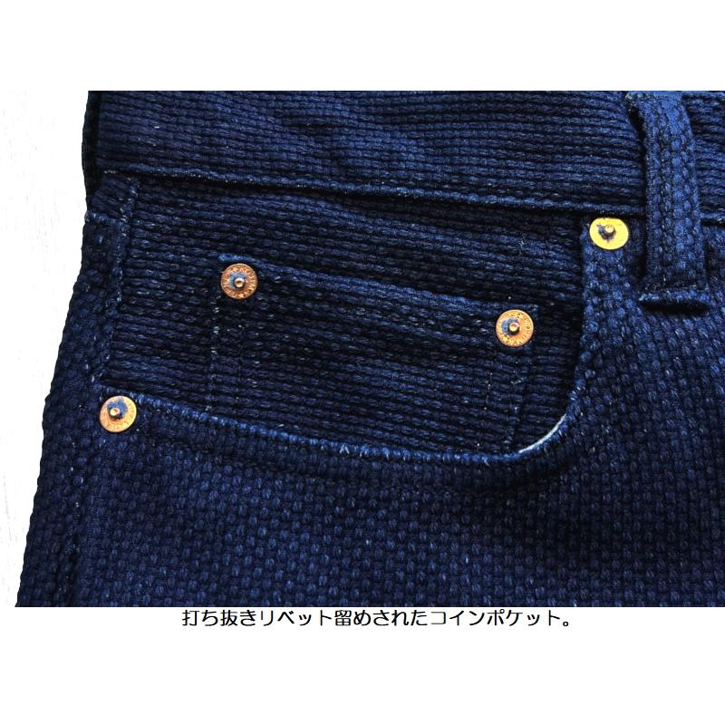 児島ジーンズ インディゴ刺し子5ポケットパンツ KOJIMA GENES EASY