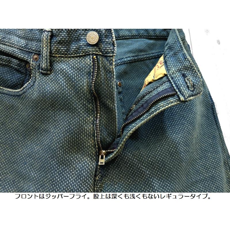 児島ジーンズ ユーズドウェルインディゴ刺し子5ポケットパンツ KOJIMA