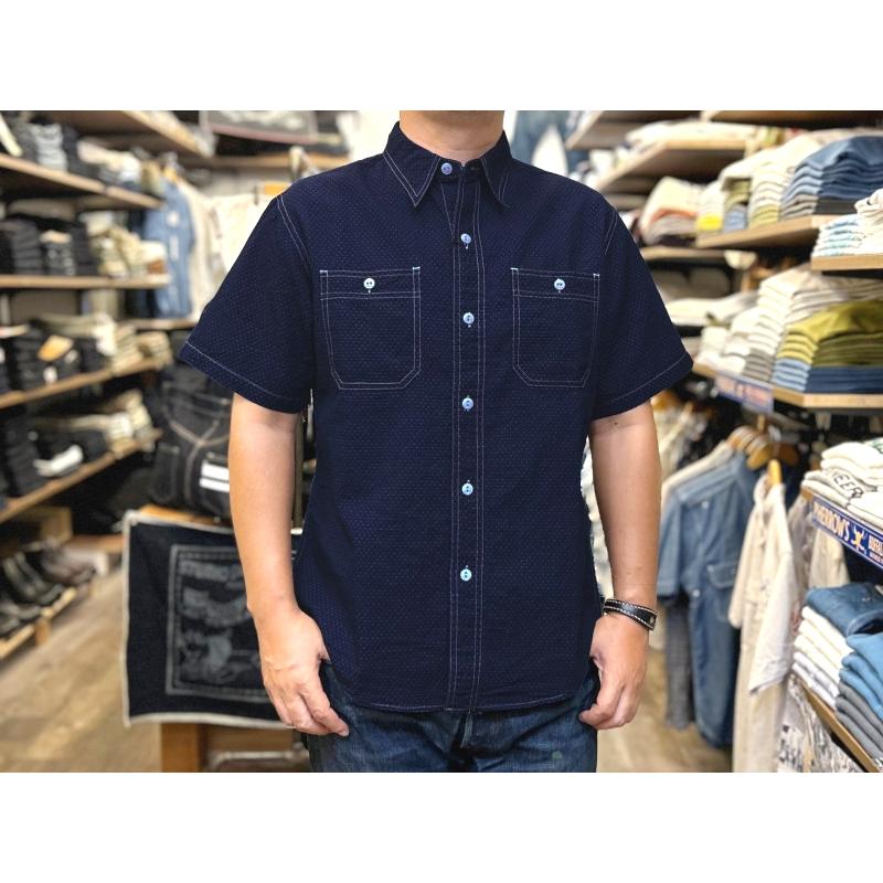 ア*ン様 極美品✨児島ジーンズ「RNB-597 Quilt Shirt Jack 児島ジーンズ インディゴピンドットワークシャツ KOJIMA GENES RNB