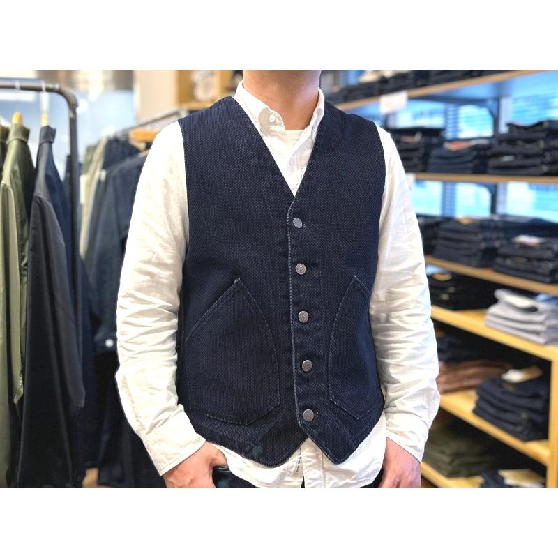 児島ジーンズ ワークベスト KOJIMA GENES EASY NAVY RNB-5057
