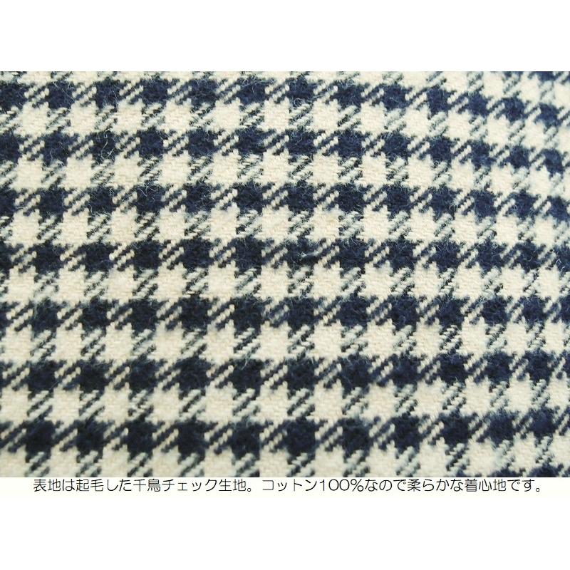 シュガーケーン 千鳥チェックボアC.P.Oシャツ SUGAR CANE EASY NAVY