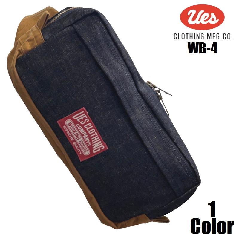 UES（ウエス） デニムボディバッグ UES EASY NAVY WB-4 国産 日本製