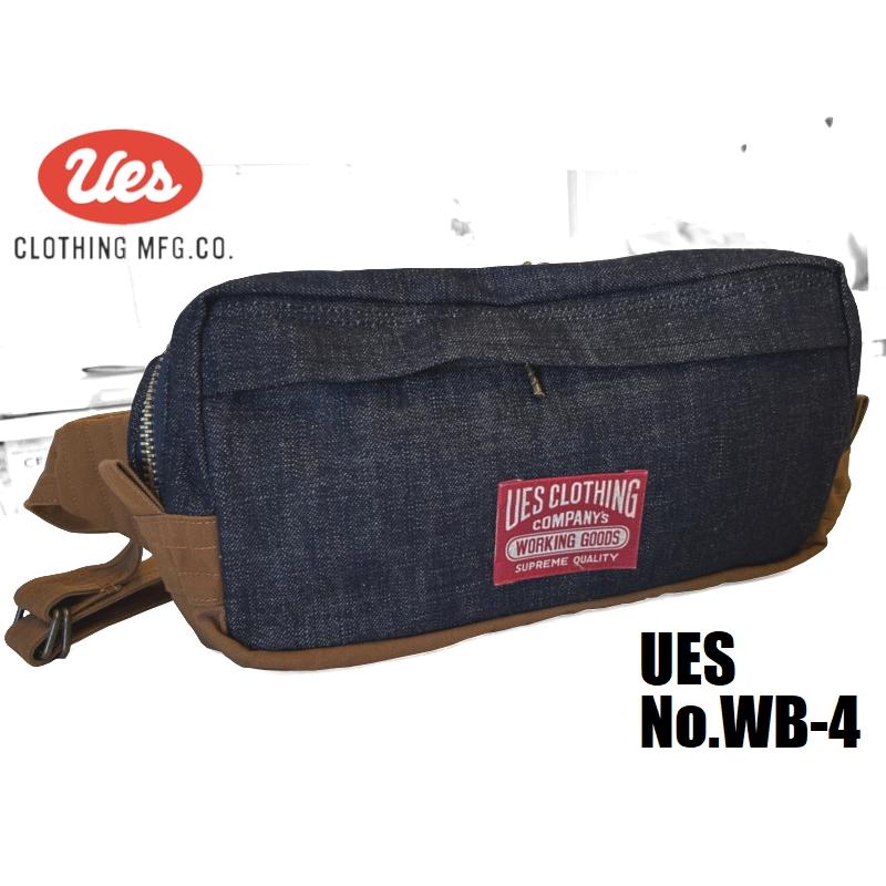 UES（ウエス） デニムボディバッグ UES EASY NAVY WB-4 国産 日本製