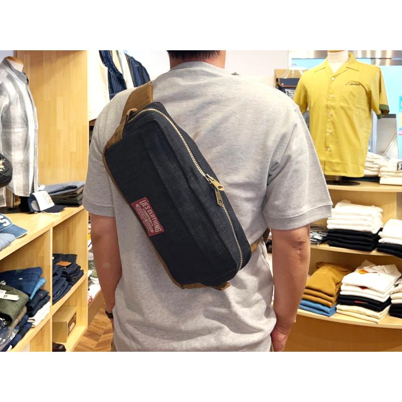UES（ウエス） デニムボディバッグ UES EASY NAVY WB-4 国産 日本製