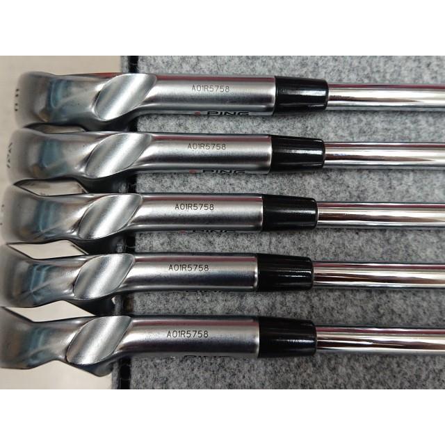 中古】 ピン PING i525 power Spec オレンジドット #7-PW、UW 5本 