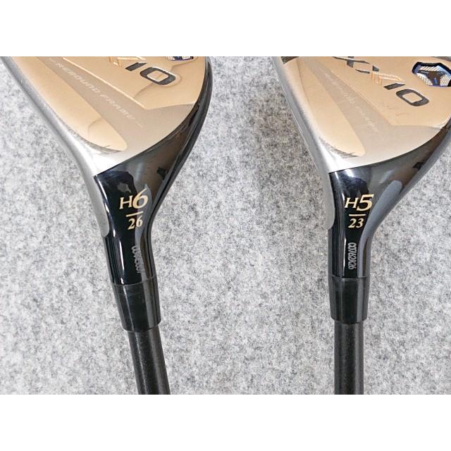 @【中古】 美品！ 左用 2024 XXIO13 ゼクシオ13 ネイビー ハイブリッド H5 23° \u0026 H6 26° 2本セット 秩父 弐 UT (S) レフティーの画像