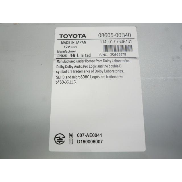 中古】 訳あり 2022秋 9インチ トヨタ純正 NSZT-Y68T メモリーナビ 地