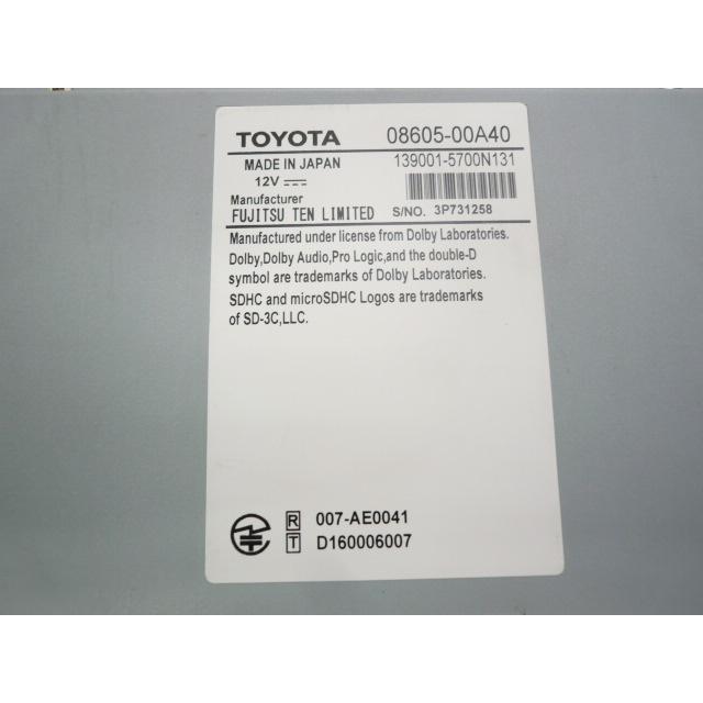 中古】 9インチ トヨタ純正 NSZT-Y66T メモリーナビ 地デジ/フルセグ