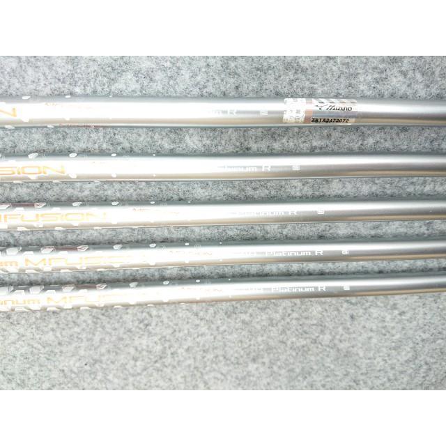@【中古】 養老特注 ミズノ JPX923 FORGED #7-PW GW 5本 アイアンセット PLATINUM MFUSION i48 カーボン (R)の画像