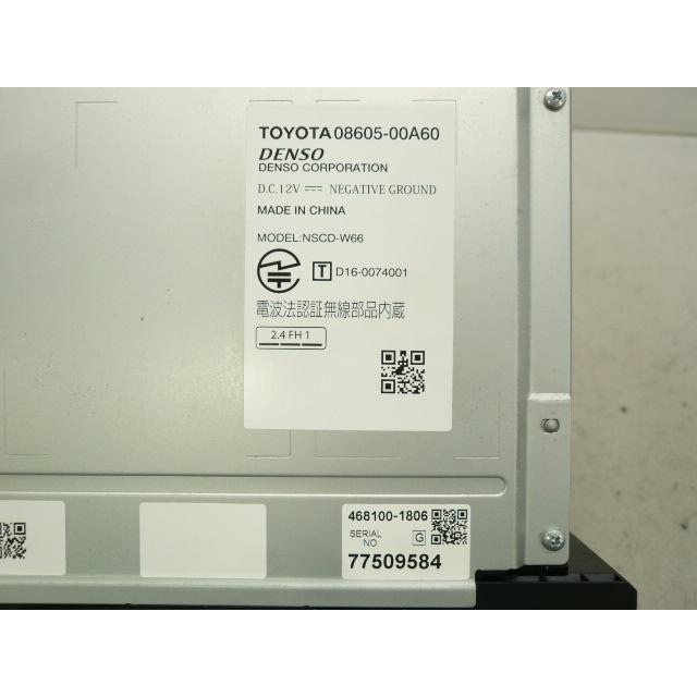 中古】 トヨタ純正 NSCD-W66 メモリーナビ ワンセグ/CD/SDカード