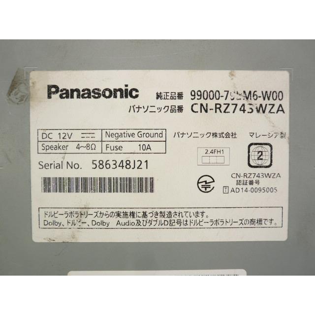 中古】 スズキ純正 CN-RZ743WZA メモリーナビ 地デジ/フルセグDVD/CD