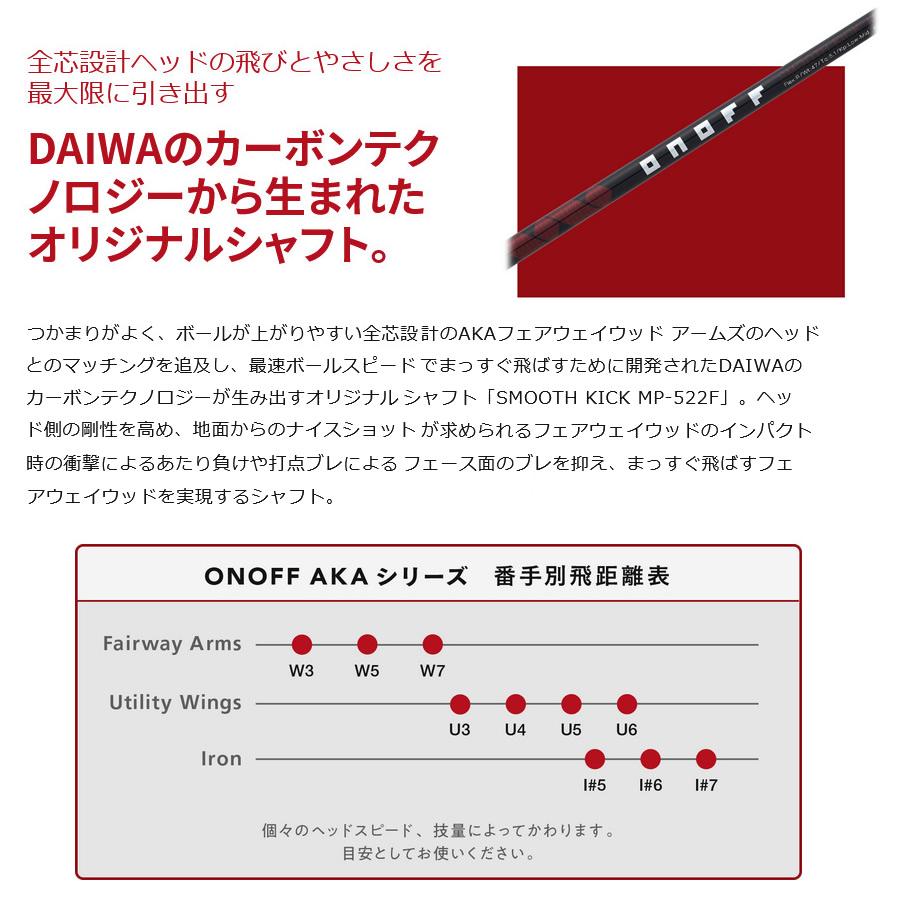 ONOFF 日本仕様 グローブライド 2022年 FAIRWAY ARMS AKA オノフ