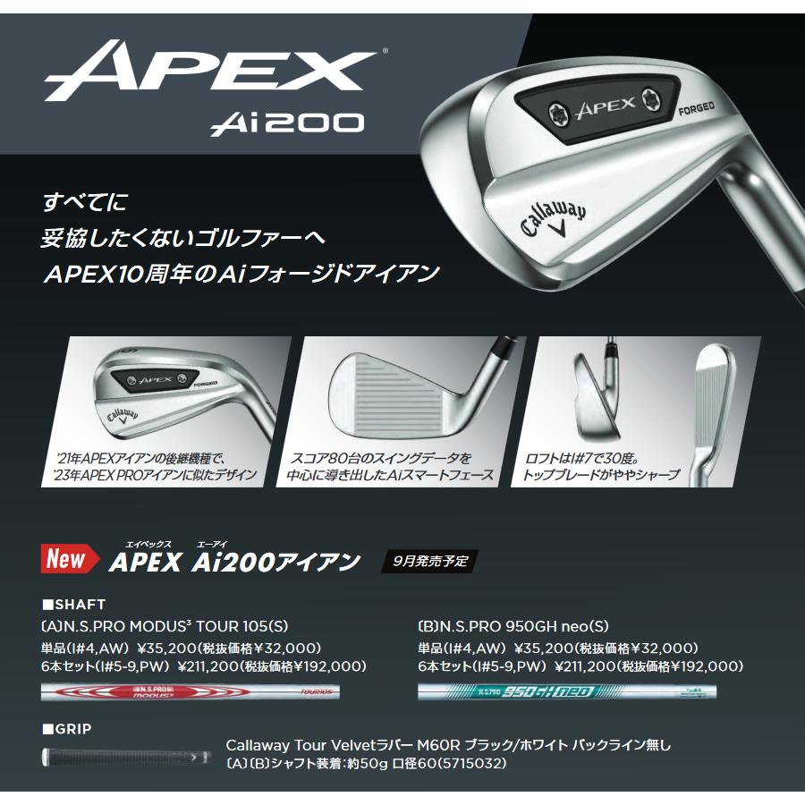 キャロウェイゴルフ APEX APEX Ai200 アイアン N.S.PRO 950GH neo 