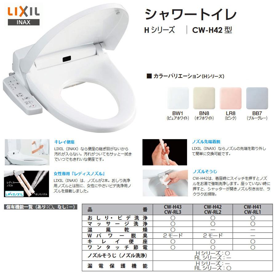 LIXIL（リクシル） INAX シャワートイレ CW-H42 シートタイプ H