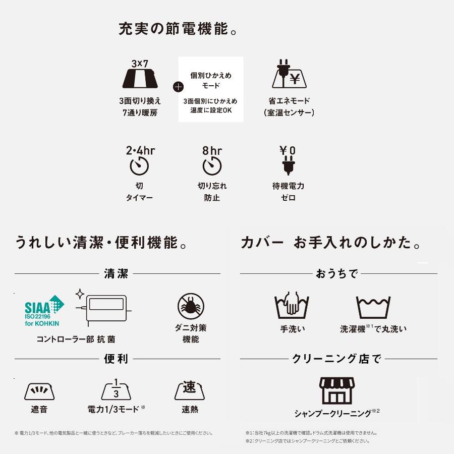 【パナソニック】 電気カーペット DC-2HAC3-C グレージュ 着せ替えカーペット (ヒーター・カバーセットタイプ) マイクロファイバー 2畳相当の画像