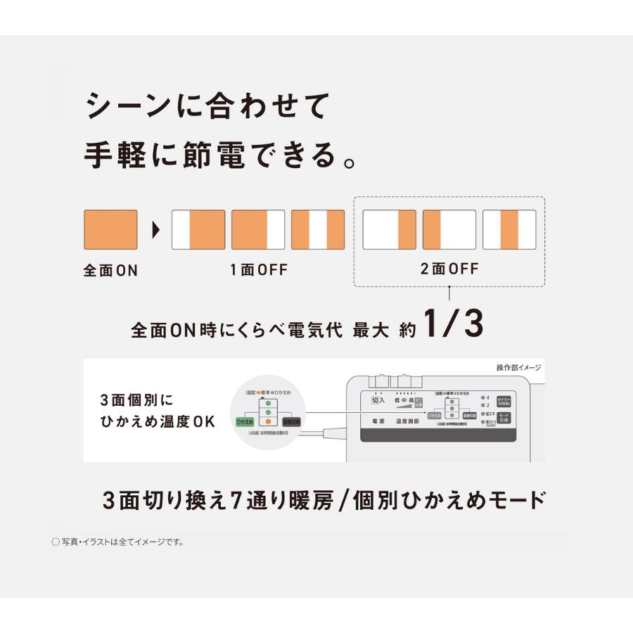 【パナソニック】 電気カーペット DC-3HAC3-C グレージュ 着せ替えカーペット (ヒーター・カバーセットタイプ) マイクロファイバー 3畳相当の画像