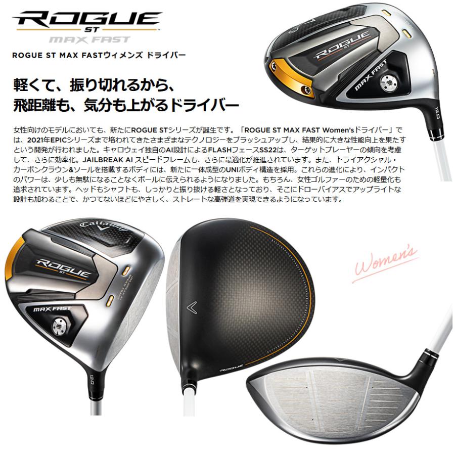 女性用 日本仕様 キャロウェイ 2022 ROGUE ST MAX FAST ローグST マックス ファスト ドライバー 純正カーボン ELDIO 40 for Callaway レディース｜easy-style2007｜02