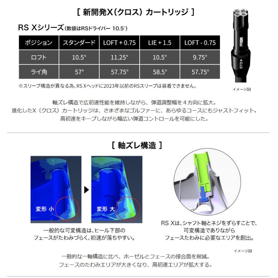 PRGR（プロギア） 2024 【RS Xシリーズ】 RS ドライバー 純正カーボン
