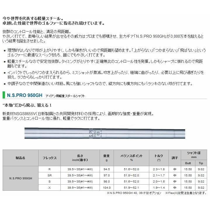日本シャフト、N950GH、５番～P、６本セット easy-style2007_shaft-ns-set6-