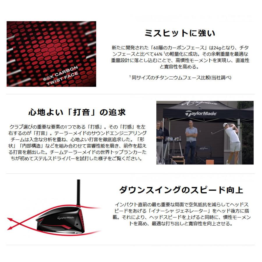 日本仕様 テーラーメイド STEALTH ステルス ドライバー 純正カーボン TENSEI RED TM50 (’22) フレックス：S｜easy-style2007｜04