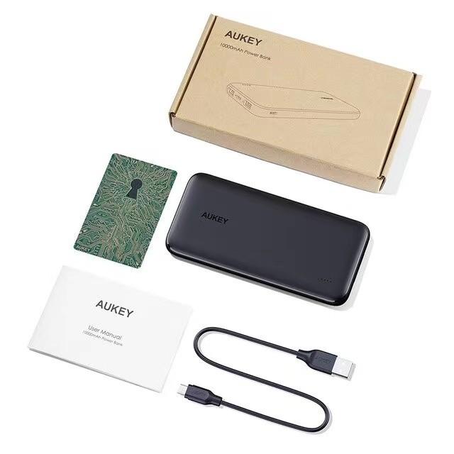 AUKEY モバイルバッテリー 10000mAh 大容量 PSE技術基準適合 軽量 薄型 3台同時充電可 携帯充電器 スマホ充電器 2USBポートiPhone Android iPad対応 ブラック｜easy-u-life｜08