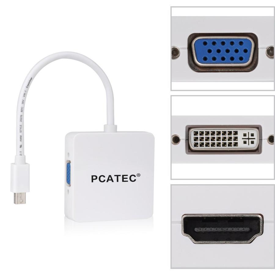 送料無料 3in1 Mini Displayport/Thunderbolt to VGA/HDMI/ DVI変換アダプタ【P25Apr15】｜easyer5689