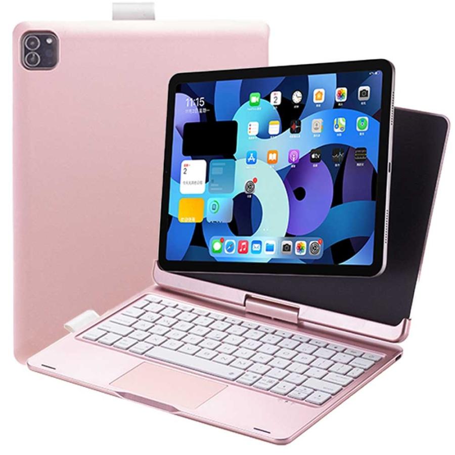 iPad Air 11インチ 2024 / Air4 / Air5 / Pro 11 インチ キーボード付 ケース 360度回転 タッチパッド