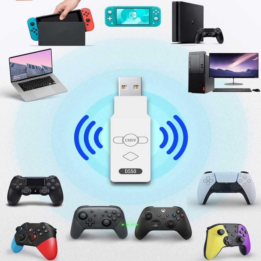 Ps5 Ps4 Switch Switch Lite Pc用コントローラー変換アダプター 無線 レシーバー 受信機用 コンバーター ジャイロセンサー 振動機能対応 Easyer 通販 Yahoo ショッピング