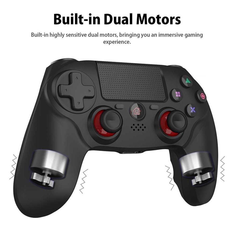 最新fps改良型 Pc Ps4 コントローラー ワイヤレス 1000mah大容量 Bluetooth イヤホンジャック ジャイロセンサー タッチパット 二重振動 高耐久ボタン Easyer 通販 Yahoo ショッピング