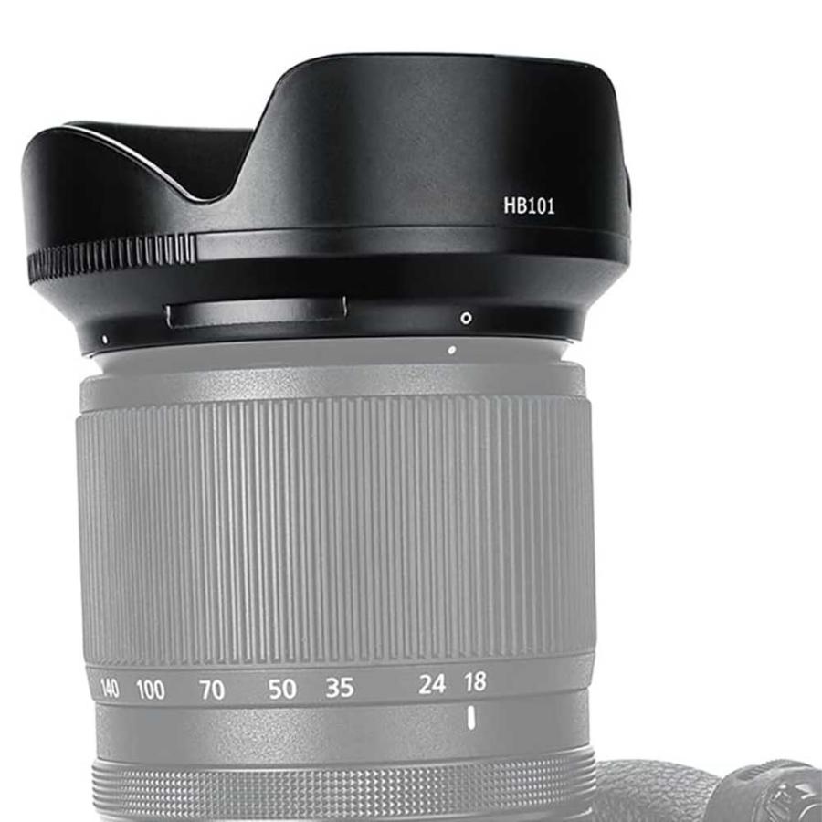 Nikon レンズフード 互換品 HB-101 マウントレンズフード Nikon Nikkor Z DX 18-140mm F3.5-6.3 VR レンズ 用 Nikon Z fc Z7II Z6II Z5 Z9 Z7 Z6 カメラ に対応｜easyer5689｜04