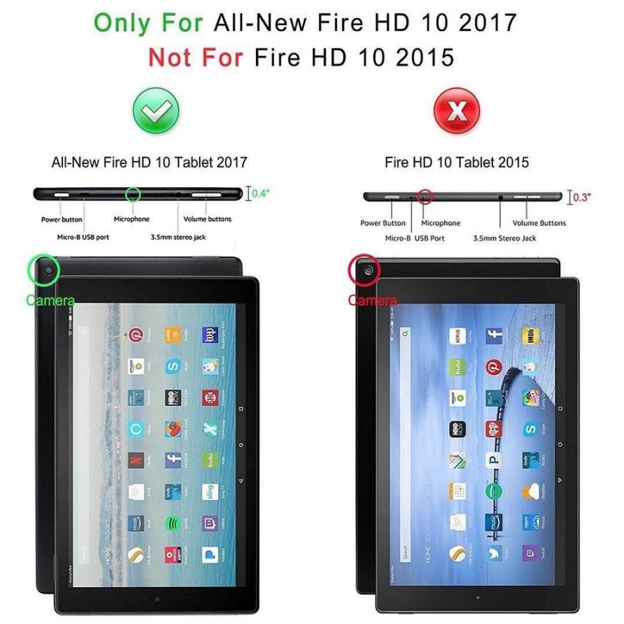amazon Fire HD 10 タブレット ケース カバー ファイア HD10 (2017/2019モデル,第9世代 2019) 汎用品