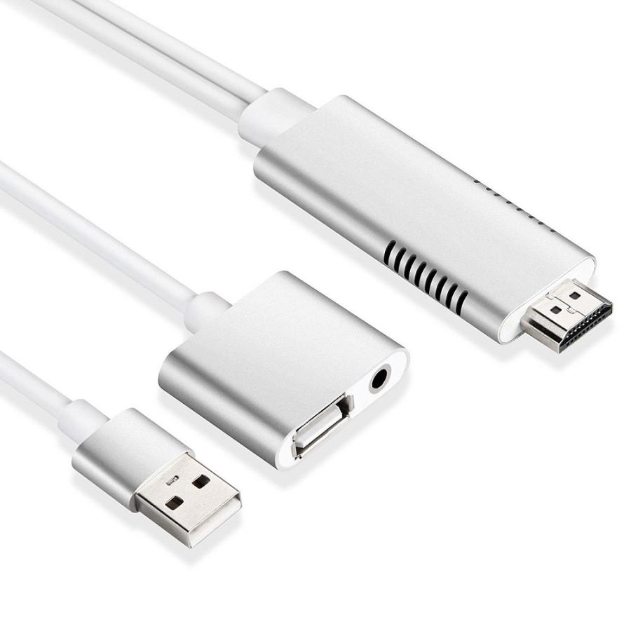 送料無料 Lightning Android Type C To Hdmi 変換ケーブル スマホhdmi 変換アダブター テレビ接続 1080p 高解像度 １着でも送料無料