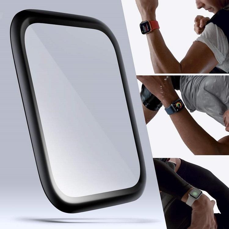アップルウォッチ  Apple Watch 全シリーズ 選択可  3Dガラスフィルム  液晶画面全面保護タイプ 硬度9H 耐衝撃 撥油性 超耐久 耐指紋｜easyer5689｜04