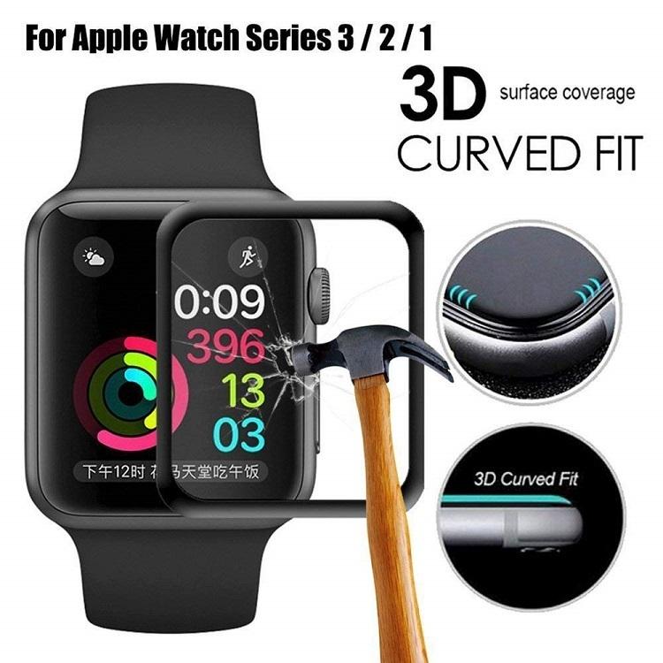 アップルウォッチ  Apple Watch 全シリーズ 選択可  3Dガラスフィルム  液晶画面全面保護タイプ 硬度9H 耐衝撃 撥油性 超耐久 耐指紋｜easyer5689｜06