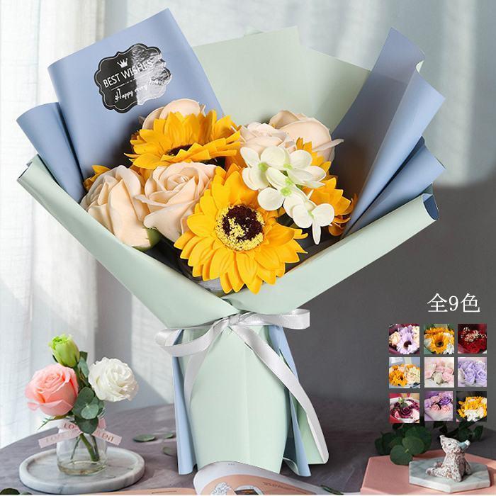 ソープフラワー 花束 石鹸 造花 枯れない花 バラ 花 母の日 ギフト プレゼント フラワーギフト フラワーボックス フラワーソープ シャボンフラワー 誕生日 Gift Easy Life3 通販 Yahoo ショッピング