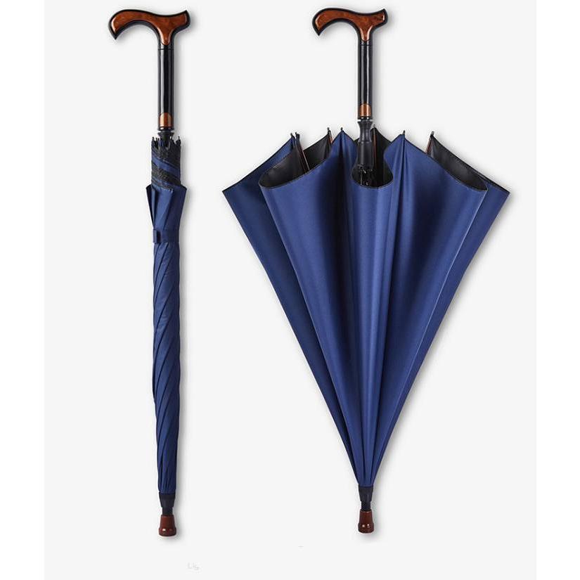 ステッキ傘 杖傘 無地 男女兼用 傘 杖 長傘 雨傘 父の日 母の日 敬老の