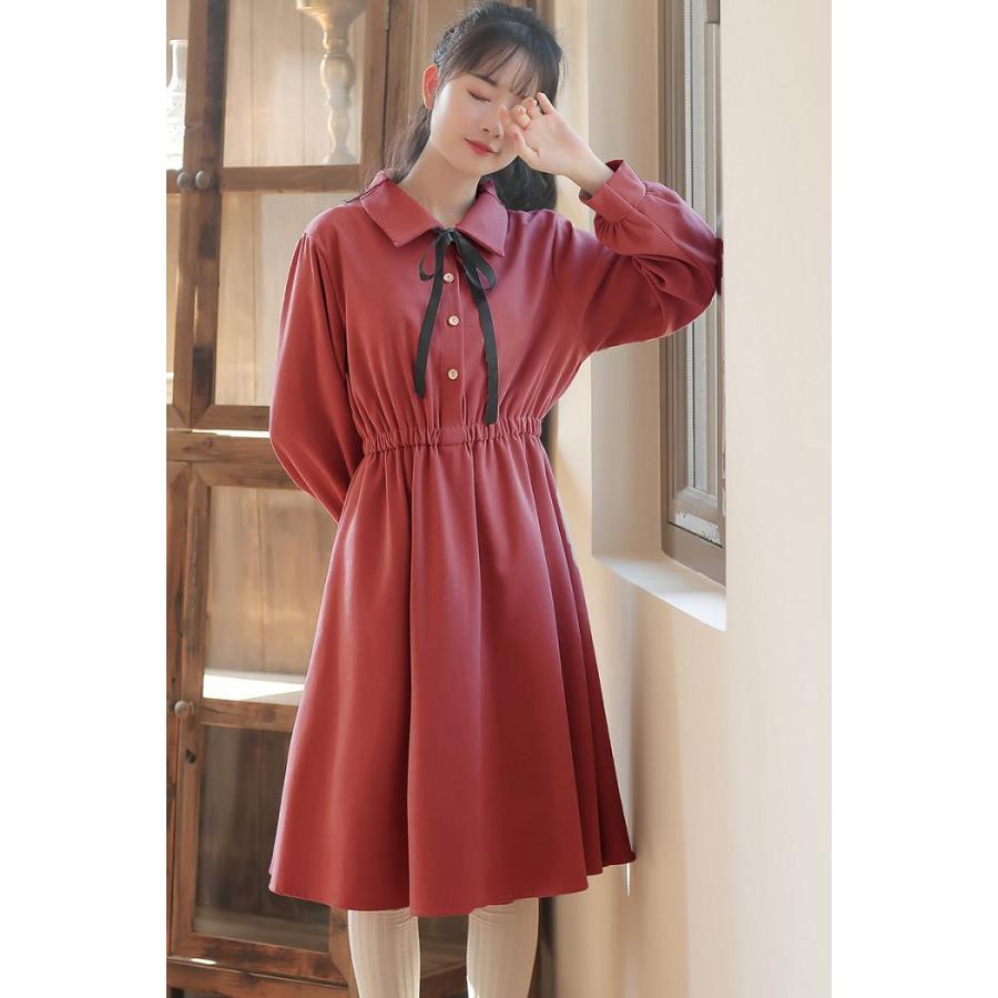 ドレス ワンピース 春 夏 秋 レトロ クラシカル ワンピ 可愛い 高校生 ロングワンピース 長袖 フォーマル 無地 韓国 普段着 カジュアル オシャレ 代 Ndrs Easy Life3 通販 Yahoo ショッピング
