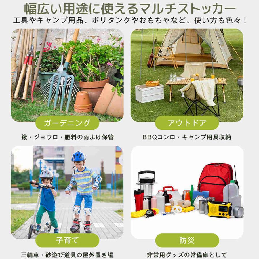 【即納】【1年間品質保証】大型 物置 収納庫 屋外 樹脂製 床板付き 幅157.5×奥行き123×高208cm 防水 耐候性 大容量 倉庫 頑丈 軽量 DIY 家庭用 ガーデン 庭 農の画像